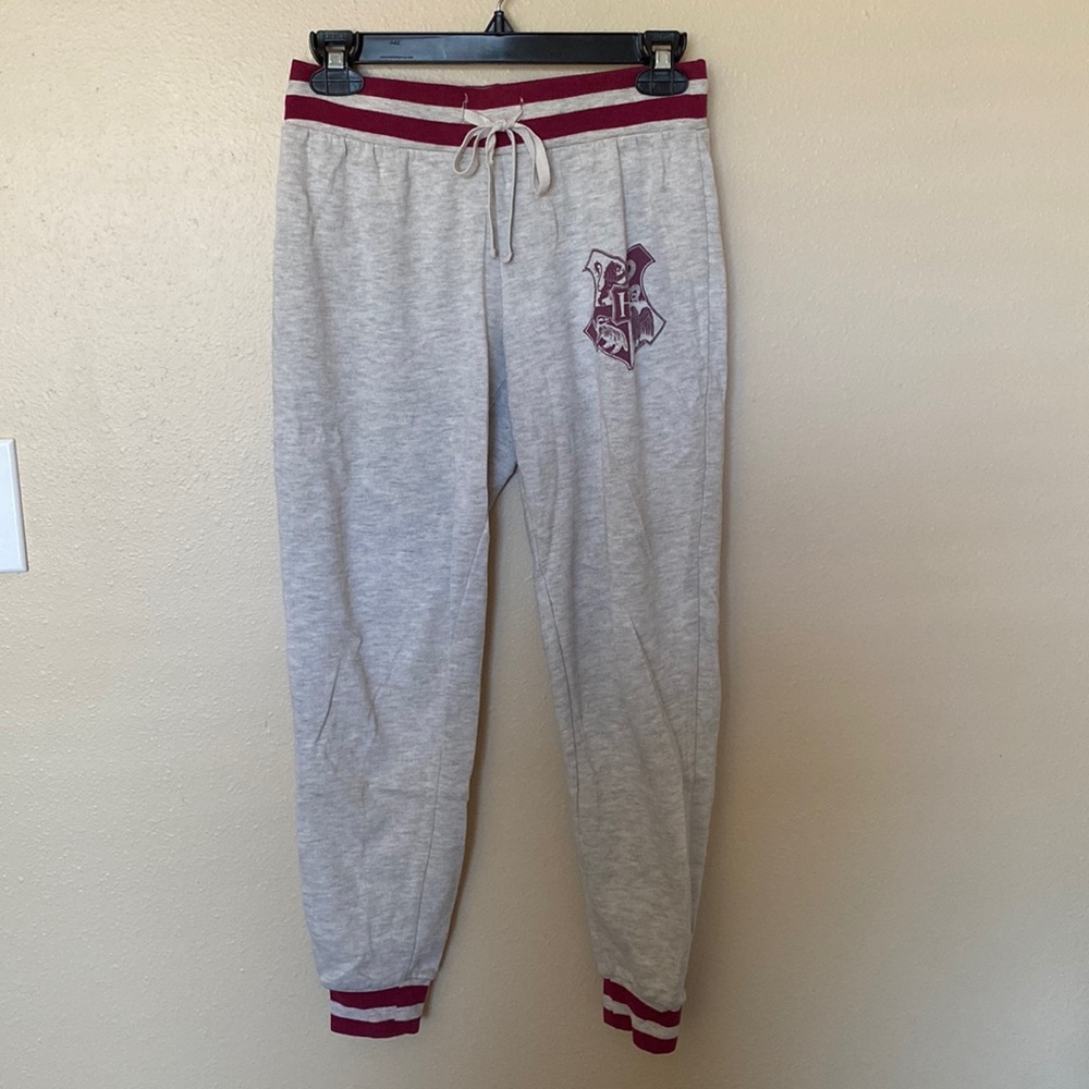Harry Potter Hogwarts grey and maroon sweatpants